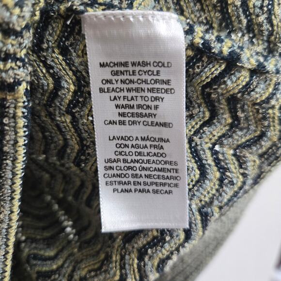 Jones NY Womens Vtg Y2K Eclectic Maximalist Indie Open Knit Chevron Cardigan PS - Picture 9 of 11